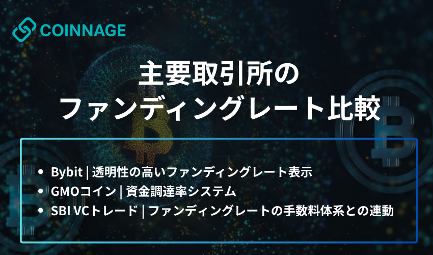主要取引所のファンディングレート比較