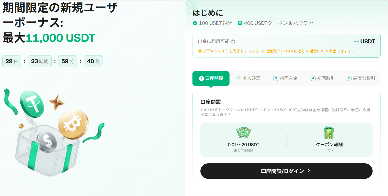 海外仮想通貨取引所の口座開設ボーナス一覧【2026年1月最新版】